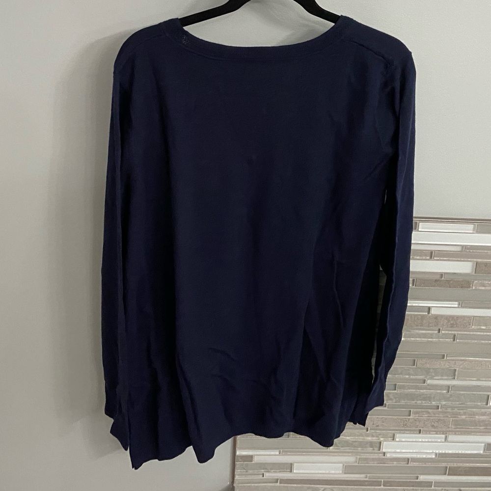 Talbots Plus Size Navy Blue Sweater - Picture 2 of 5